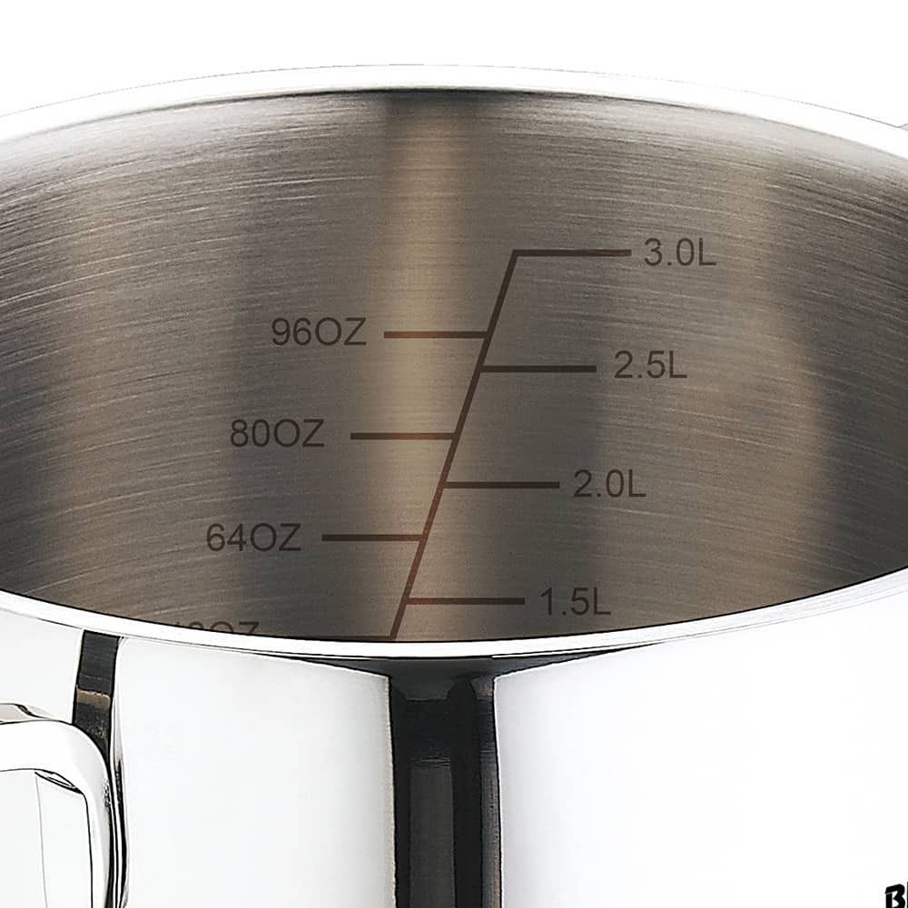 Trem de cozinha com 6 peças de INOX para indução: caçarola de 16 cm com tampa / caçarola de 18 cm com tampa / caçarola de 20 cm com tampa - Image 4