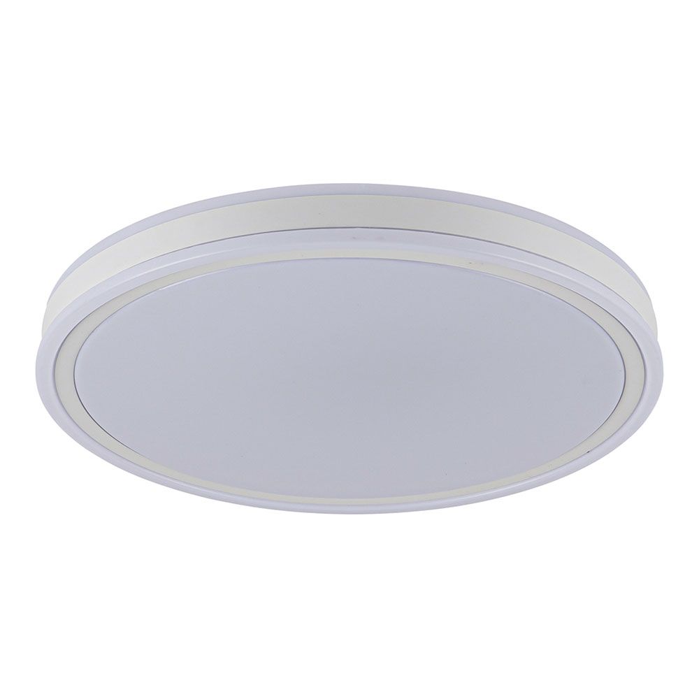 Plafon LED circular, targes, 46 W, 3CCT, 5060 LM, branco, Ø40 x 6,5 cm