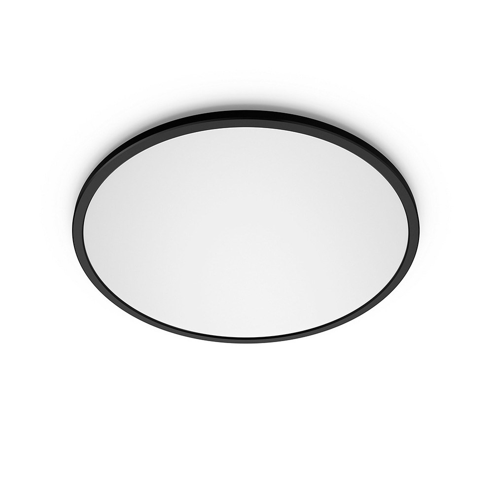 Plafon redondo preto valen, 16 W, 2.000 LM, 2200-6500 K, Ø291 x 24 mm