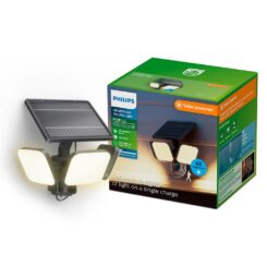 Luz de seguridad solar zyren negra, 24,5 w, 4000/50 im, 3000 k
