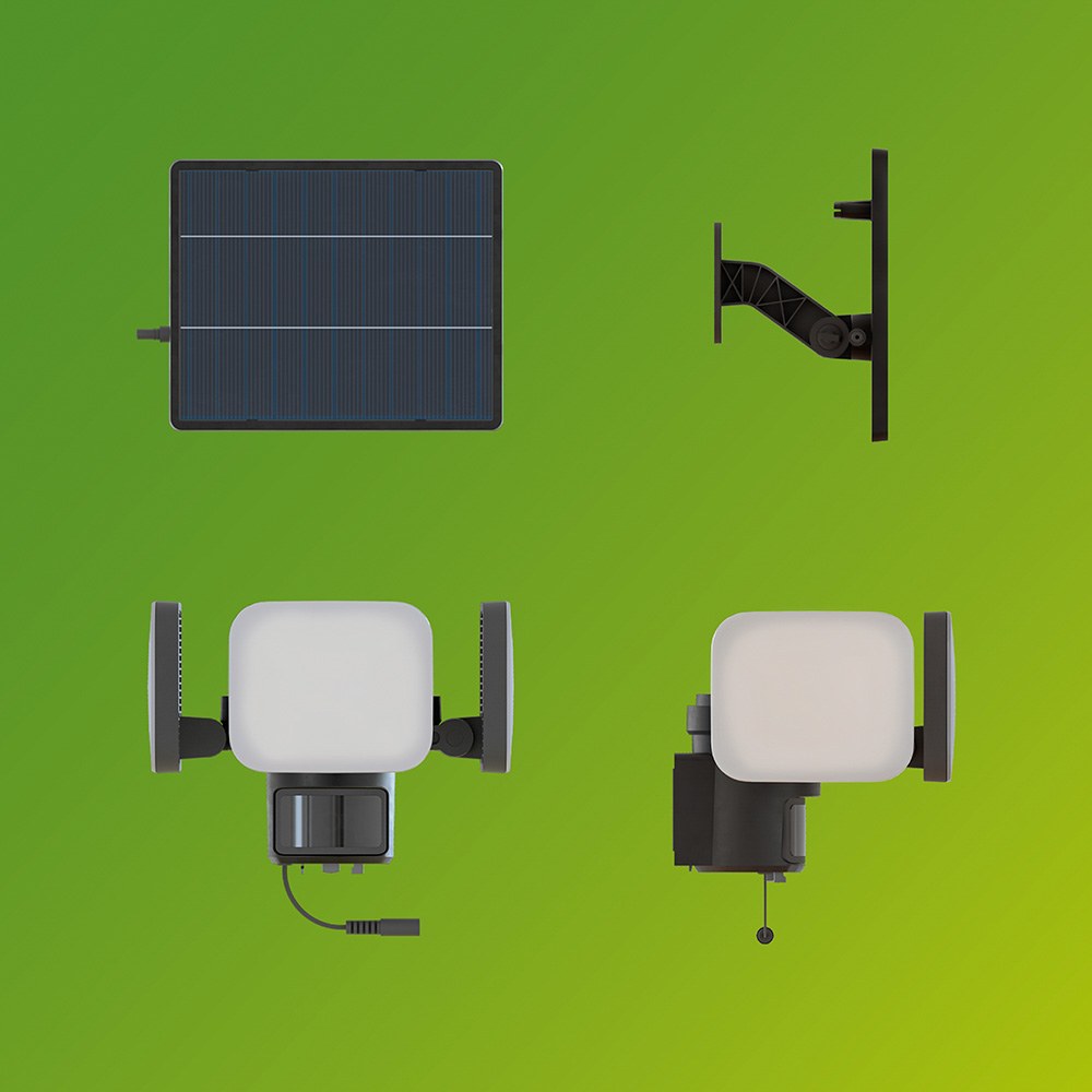 Luminária de segurança solar zyren, preta, 24,5 W, 4000/50 IM, 5000 K - Image 2