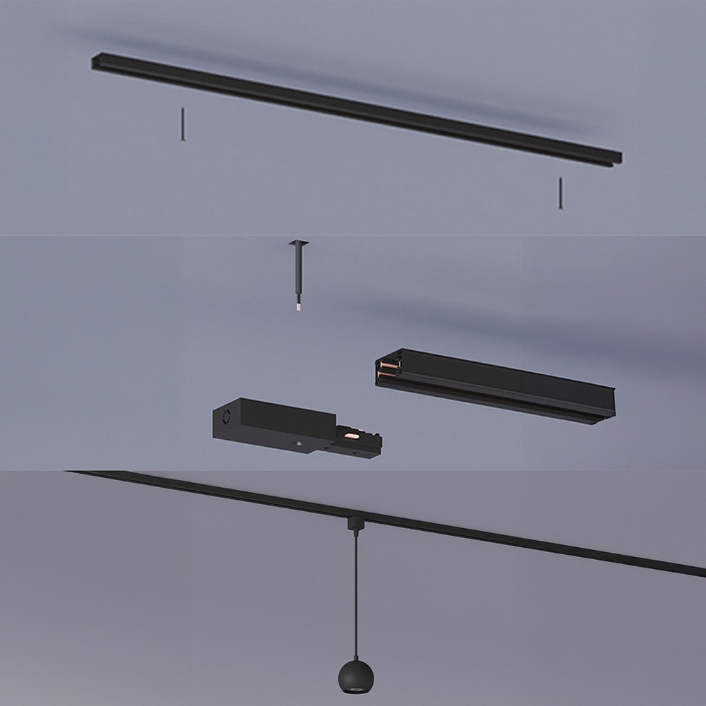 Trilho de extensão easylink 1 m, preto - Image 4