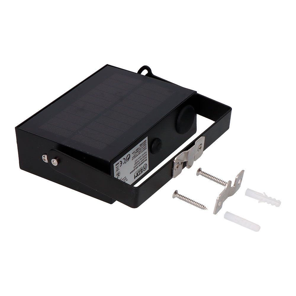 Projetor solar autobasculante, 7 W, 700 LM, 6500 K, com sensor de movimento, preto - Image 7
