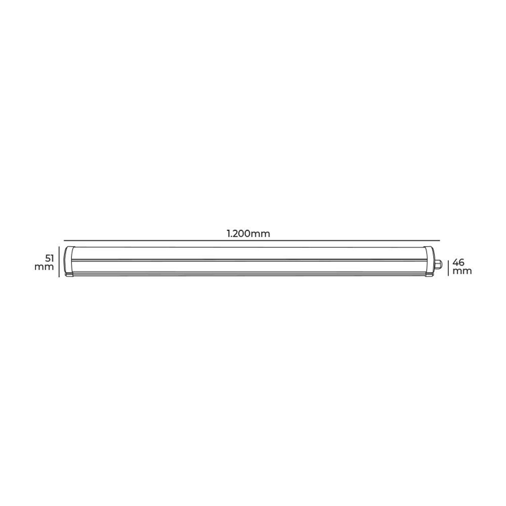 Régua LED 36 W 4.000 K daylight 3.820 LM 120 x 4,6 x 5,1 cm - Image 4