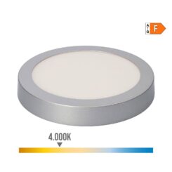 EDM Downlight LED redondo de superfície cromada 20 w 1500 lm 4000 k luz natural ø 22 x 3,5 cm