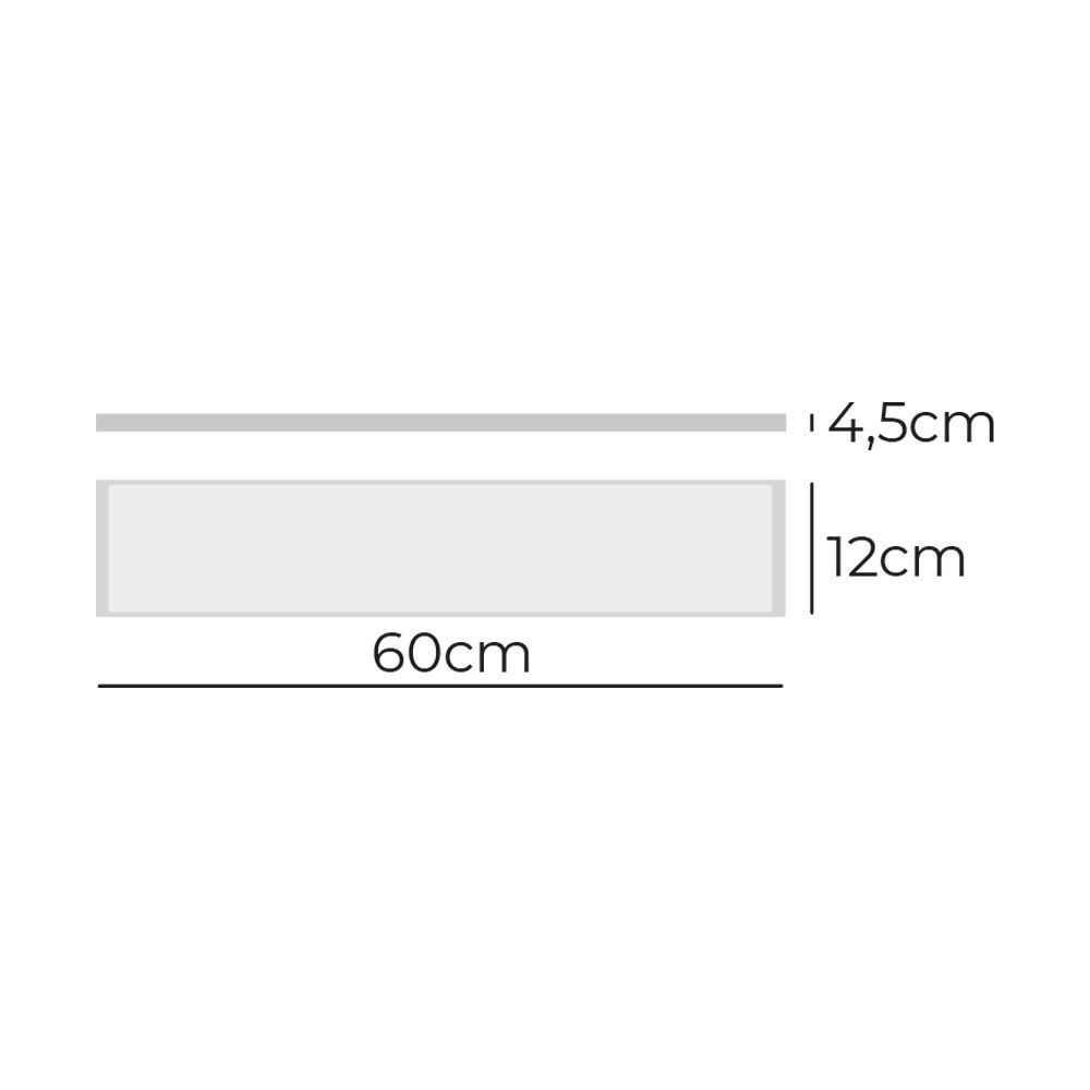 Armadura LED 25W 6400K LUZ fria 2500lm 60x4,5x12cm EDM - Image 2