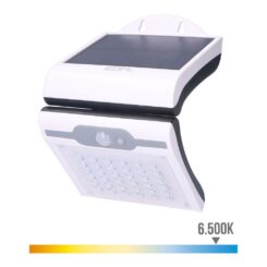 Candeeiro de parede solar 2W 220Lm 6.500k com sensor COR branco EDM