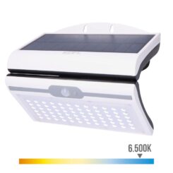 Candeeiro de parede solar 6W 430Lm 6.500K com sensor, COR branco