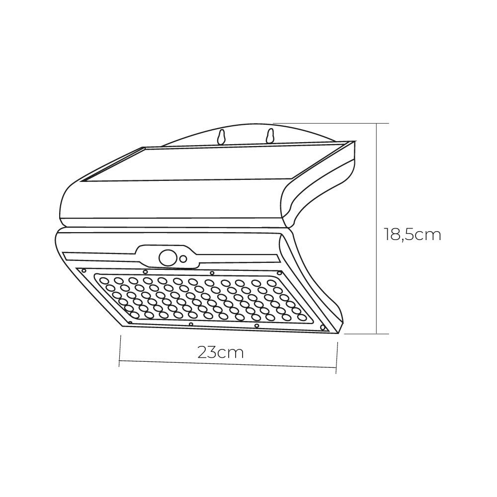 Candeeiro de parede solar 6W 430Lm 6.500K com sensor, COR branco - Image 8