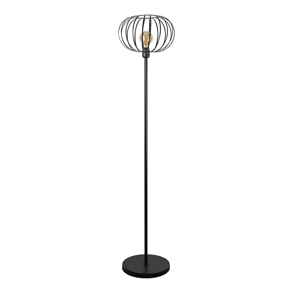 Candeeiro de pé (sala) vintage E27 60W COR preta Ø35x150cm