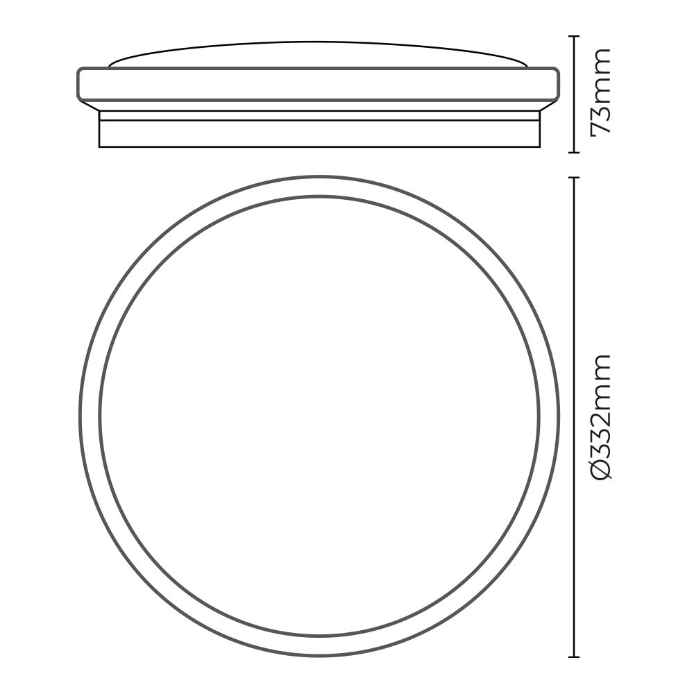 Candeeiro de superfície circular LED efeito madeira 18 W 4000 K 1820 LM Ø33 x 5,5 cm - Image 2