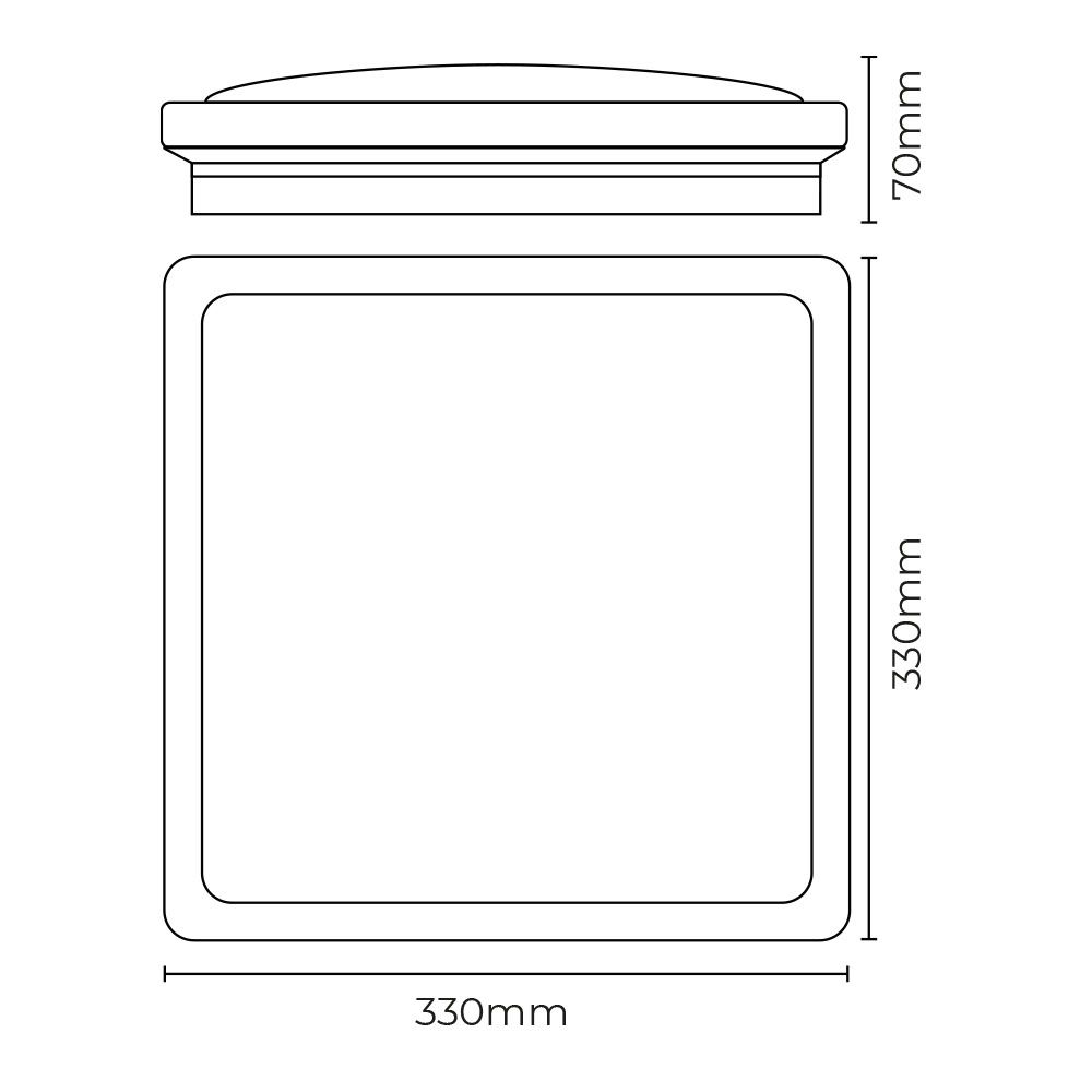 Candeeiro de superfície quadrado LED efeito madeira 18 W 4000 K 1820 LM 33 x 5 x 33 cm - Image 2