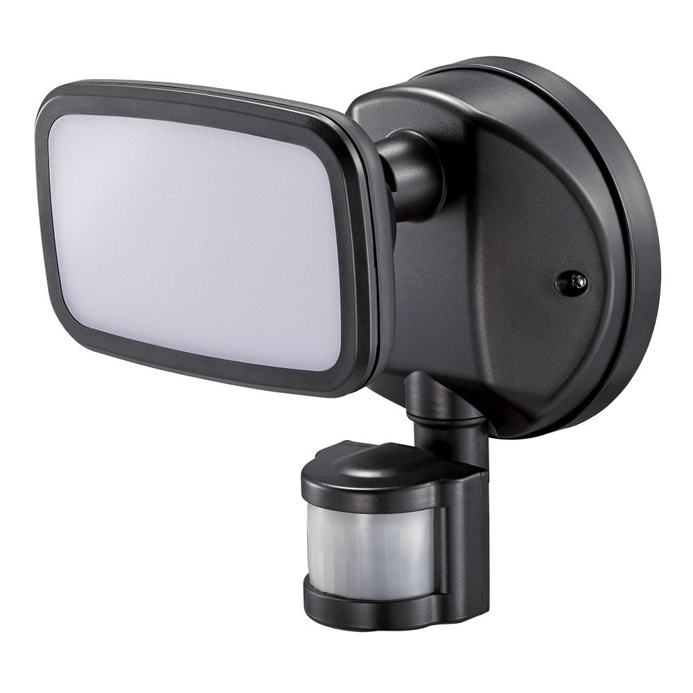 Aplicar holofote LED com crepúsculo e sensor de movimento, 10 w 750 lm 4000 k luz natural, IP65, preto, ø12 × 14 × 17 cm