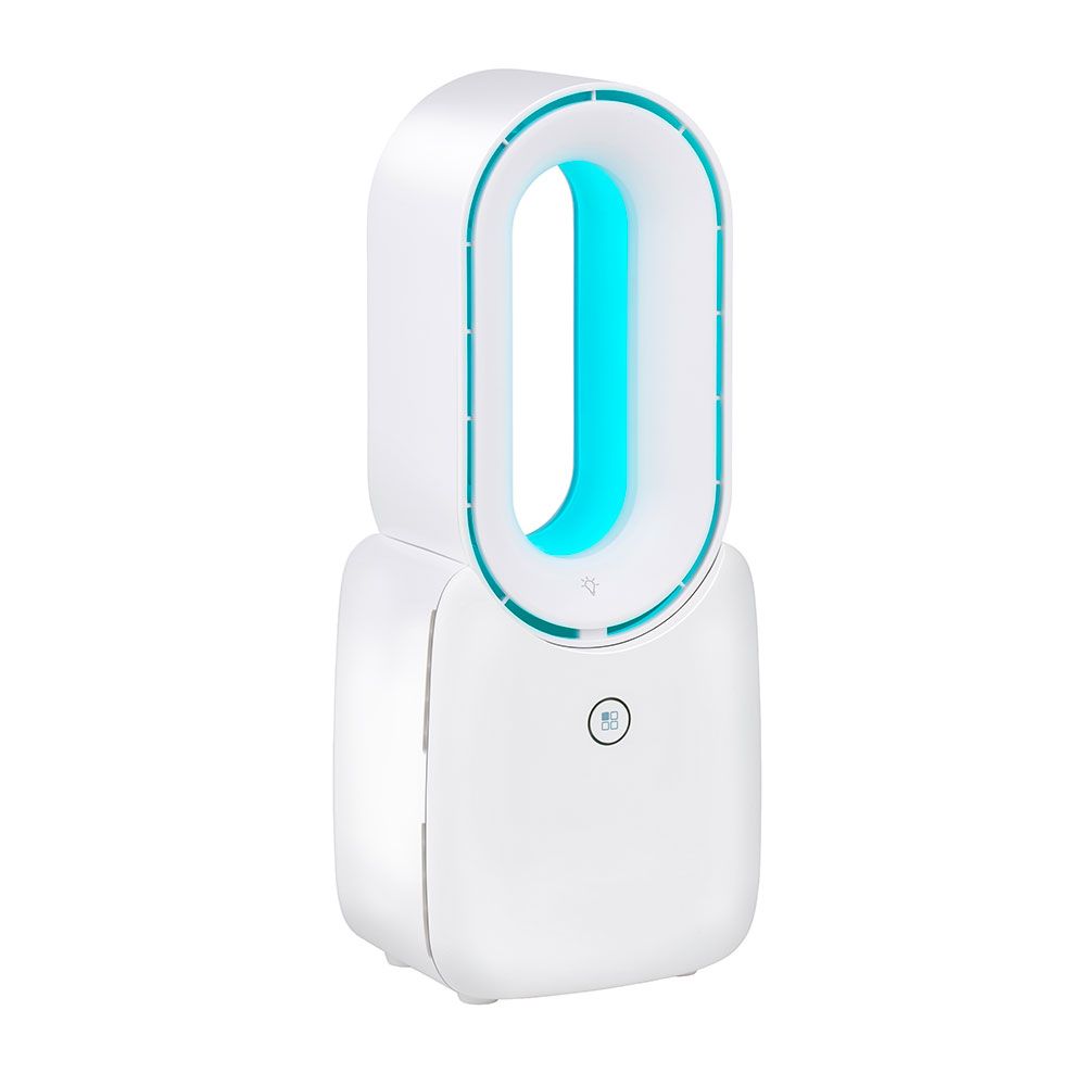 Ventilador de sobremesa recargable con usb sin aspas, 3 velocidades 12,4 x 9 x 30 cm - Image 2