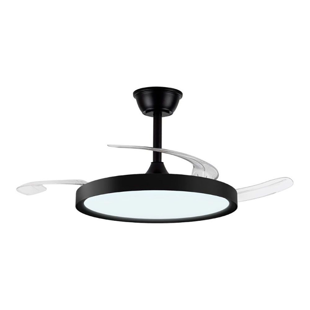 Ventoinha de teto LED 3CCT com pás retráteis, polaris, 43 W, 4430 LM, preto, lâminas Ø106 cm, tecto Ø48,5 cm, altura 32 - 42 cm - Image 3