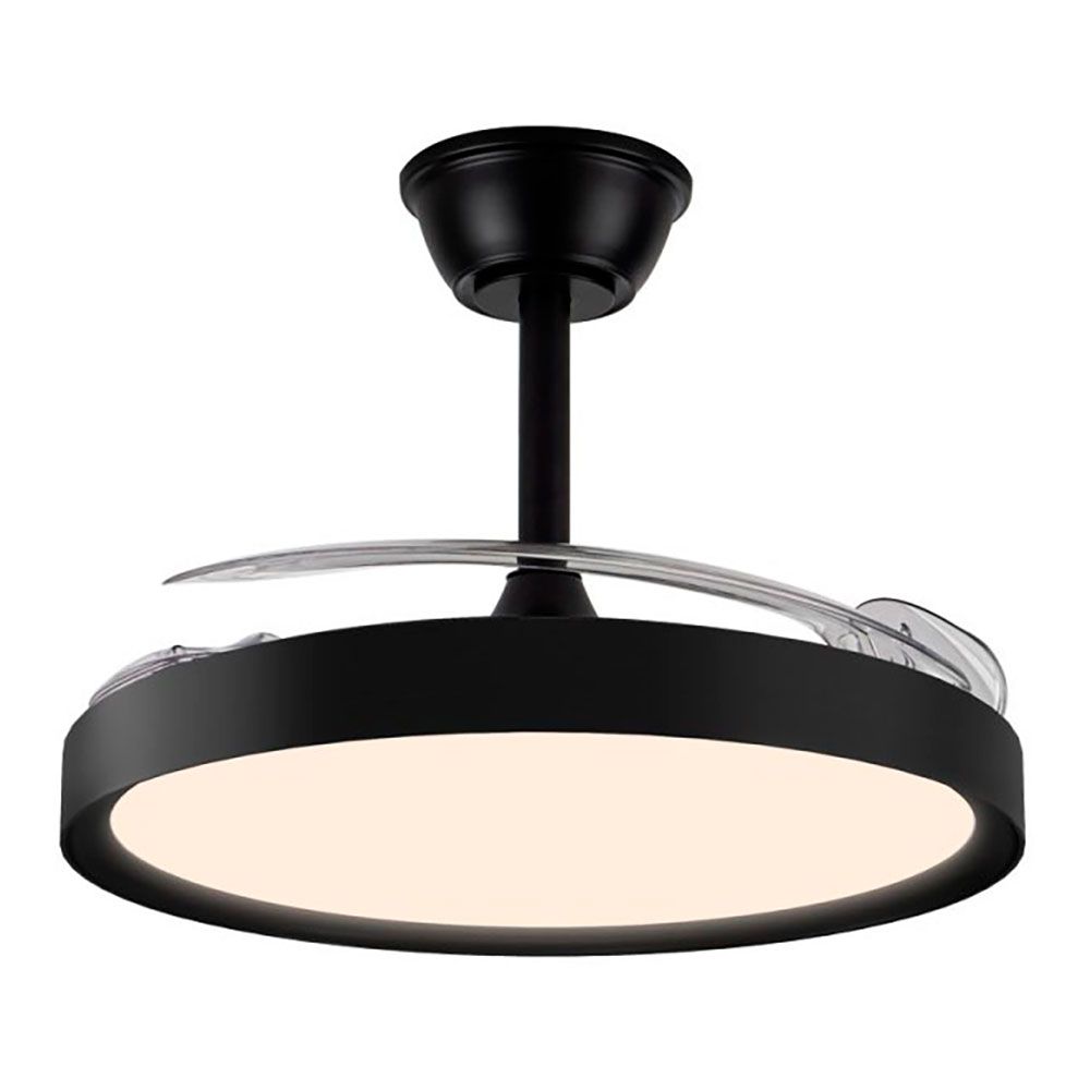 Ventoinha de teto LED 3CCT com pás retráteis, polaris, 43 W, 4430 LM, preto, lâminas Ø106 cm, tecto Ø48,5 cm, altura 32 - 42 cm - Image 4