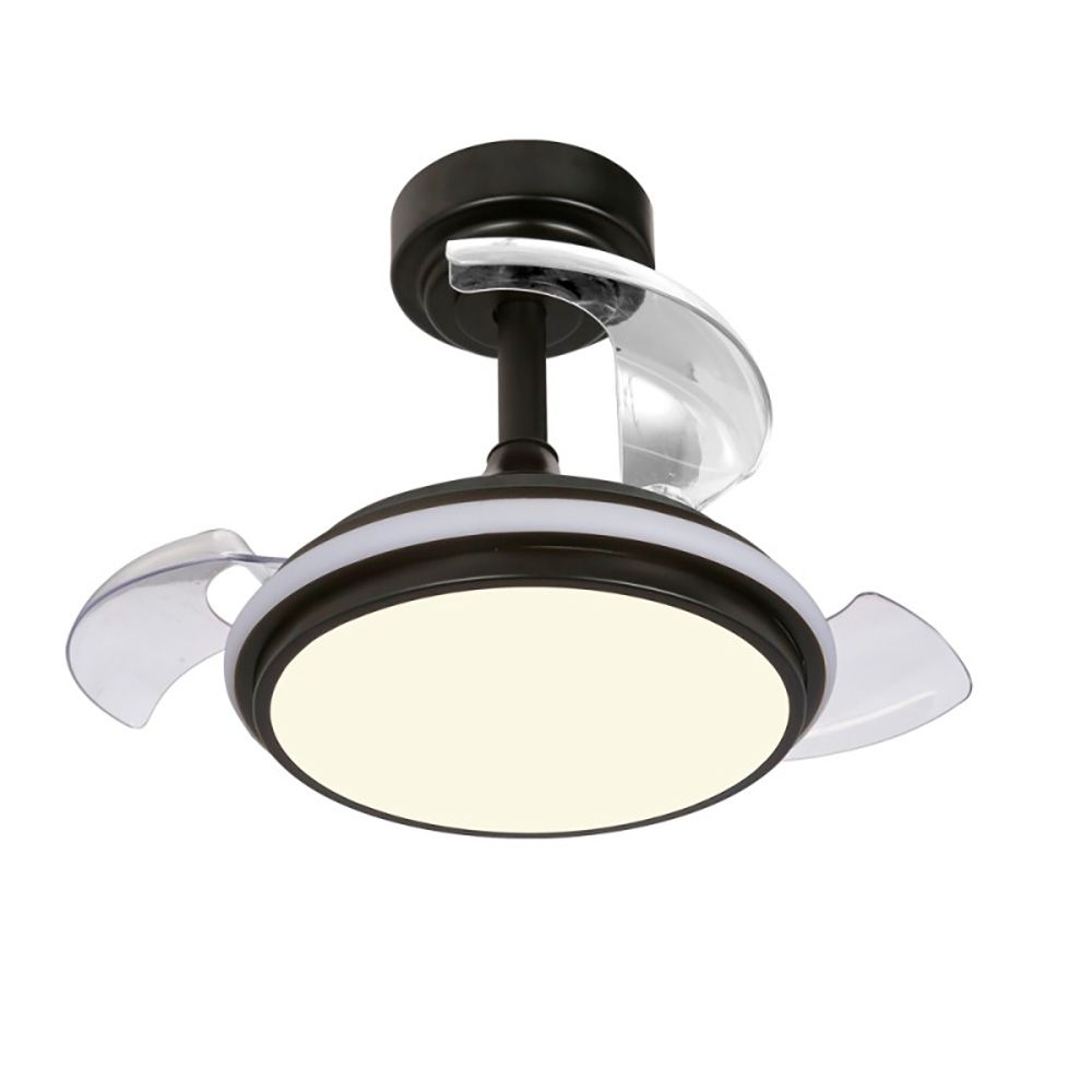 Ventoinha de teto, LED 3CCT, pás retráteis, antila mini XS, 35 W, 3000 LM, preto, pás Ø55 cm, aplique Ø32 cm, altura 38 - 48 cm - Image 2
