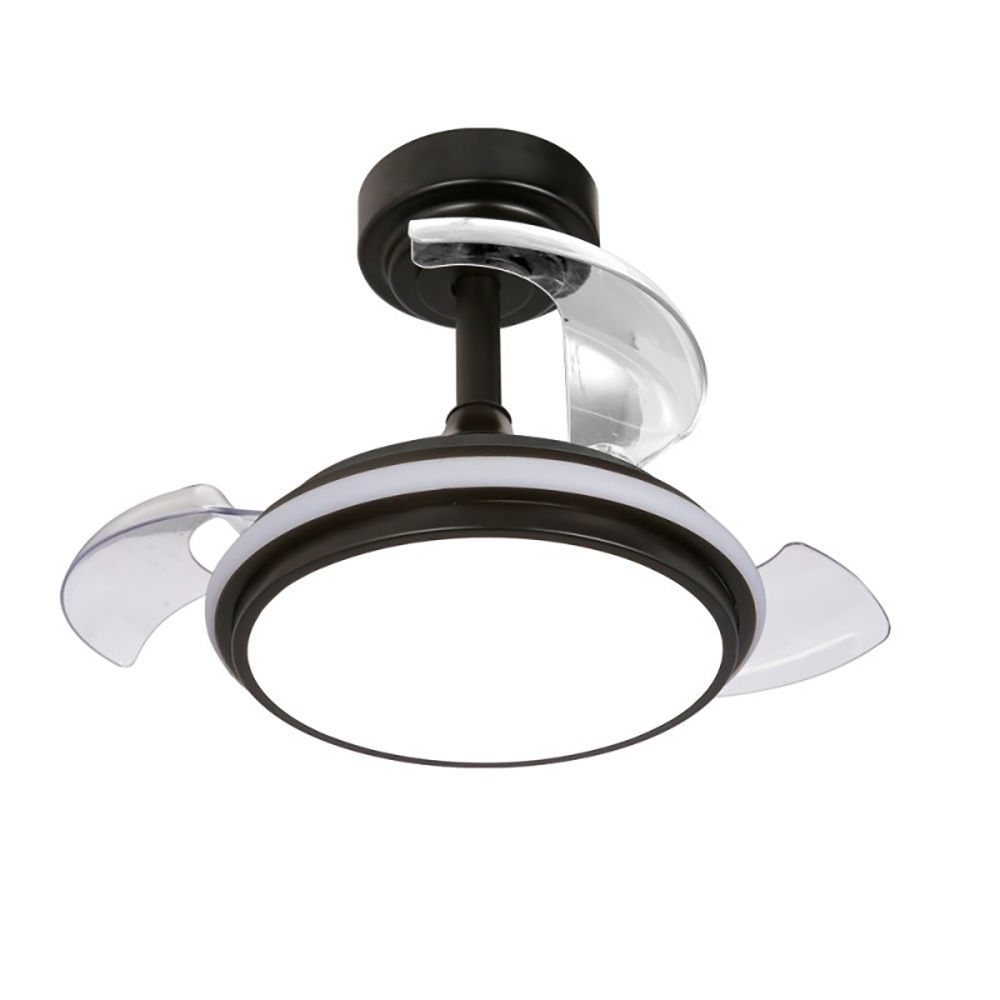 Ventoinha de teto, LED 3CCT, pás retráteis, antila mini XS, 35 W, 3000 LM, preto, pás Ø55 cm, aplique Ø32 cm, altura 38 - 48 cm - Image 4