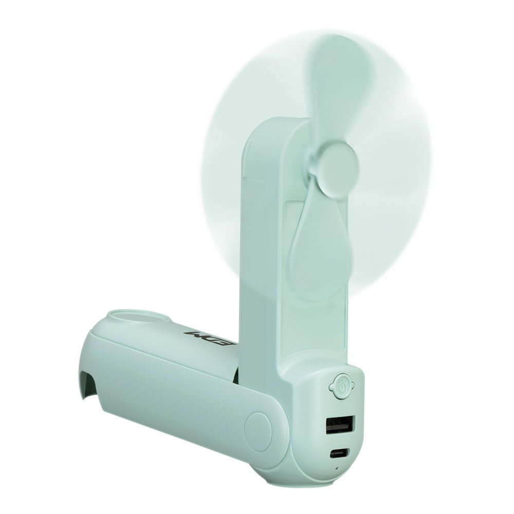 Ventilador de mão dobrável, lanterna, power bank, suporte para smartphone, cores sortidas, 3,7 x 11,9 cm - Image 4
