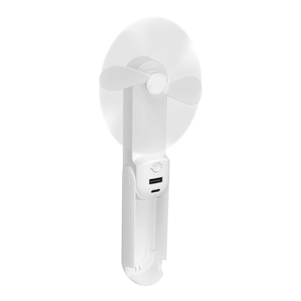 Ventilador de mão dobrável, lanterna, power bank, suporte para smartphone, cores sortidas, 3,7 x 11,9 cm - Image 7