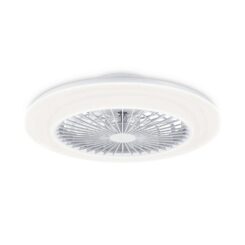 Ventilador de teto, LED 3 CCT, motor DC 25 W + LED 60 W, modelo amigo, branco com difusor opal, Ø57,5 cm