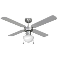 Ventilador de teto modelo caribenho. cor cromo. potência: 50w lâminas: ø102 cm edm