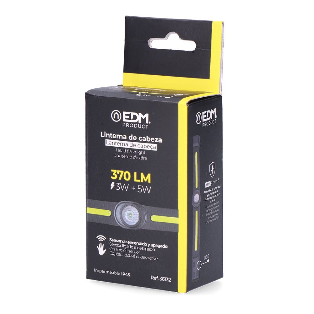 Lanterna de cabeça LED recarregável 3W + 5W - Image 6