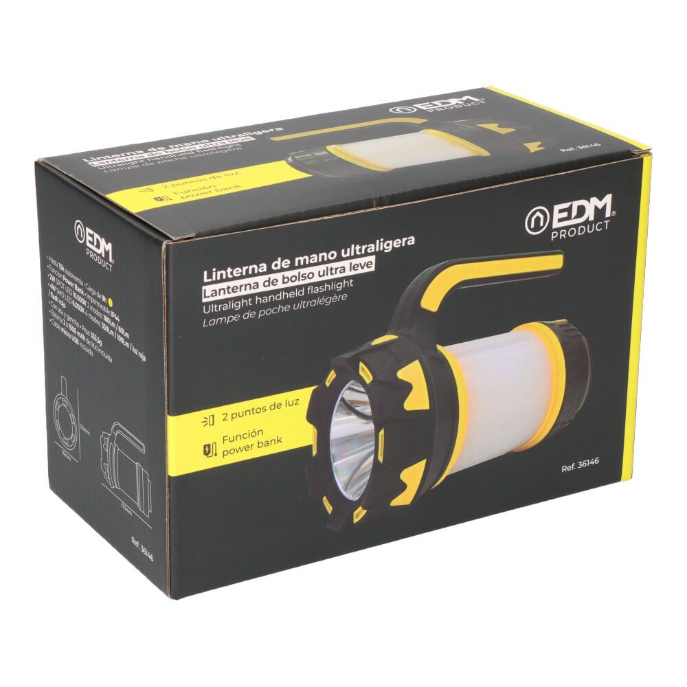 Lanterna de mão ultra leve LED recarregável 4W - Image 6