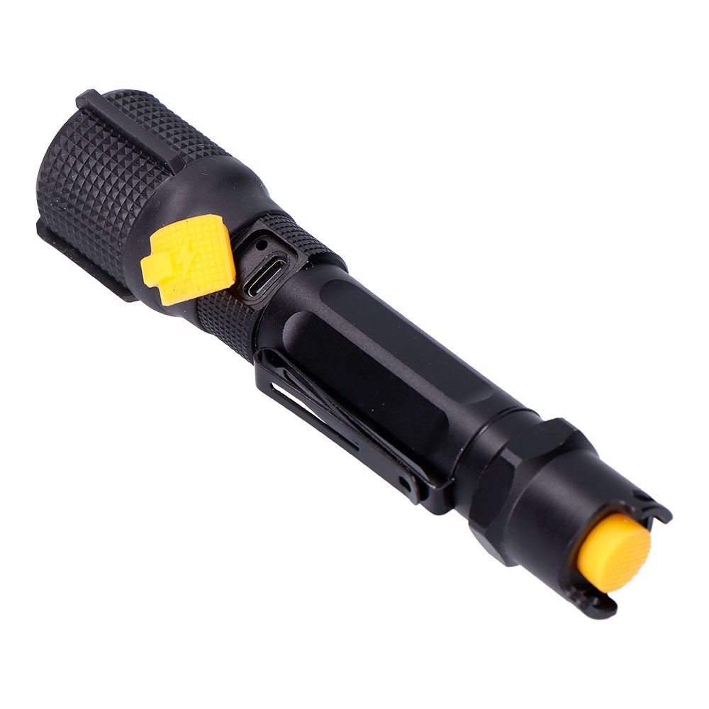 Lanterna LED tática recarregável Wolf x1 550 lm / 200 lm IP67 ø3,2 para pendurar, até 5 horas de autonomia, 3 horas de carregamento, corpo em alumínio, IP67 à prova d'água até 1 m por 30 minutos, dimensões ø32 x 139 mm. É apresentado em um display de 6 unidades - Image 5