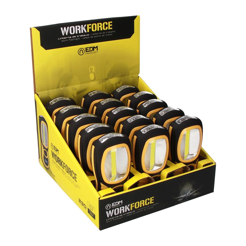 Lanterna LED XL work force, dupla função com gancho + íman 3 x AAA (pilhas incluídas) - Image 6