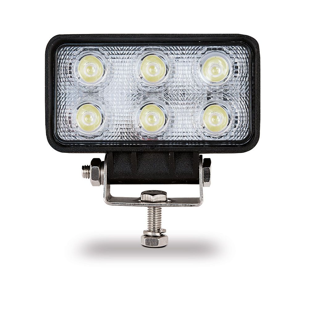 LUZ de trabalho retangular com 6 leds, 1200 IM, 18 W, 10-30 V