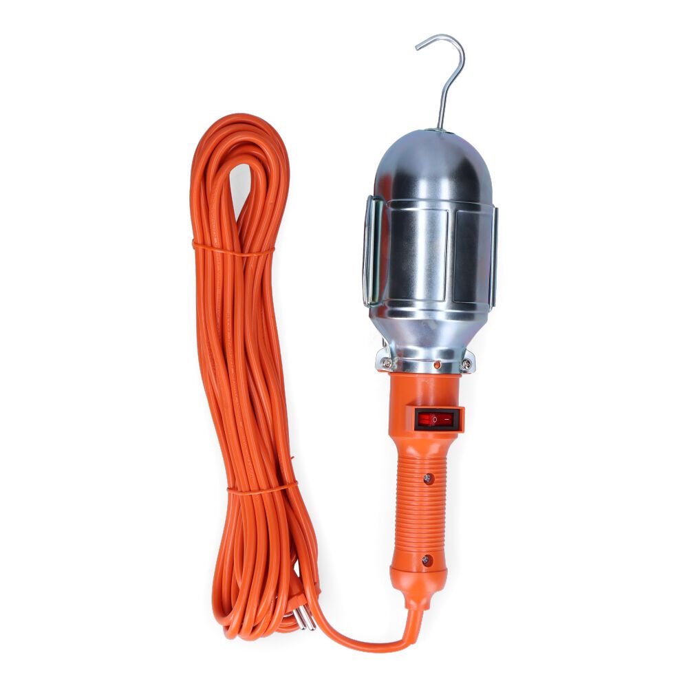Lâmpada portátil com interruptor e gancho de metal. E-27 (cabo 10m) - Image 2