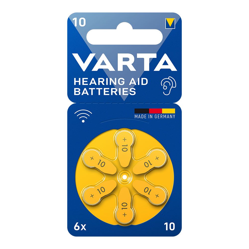 Bateria para aparelhos auditivos varta baterias para aparelhos auditivos 10 (blister 6 unidades)