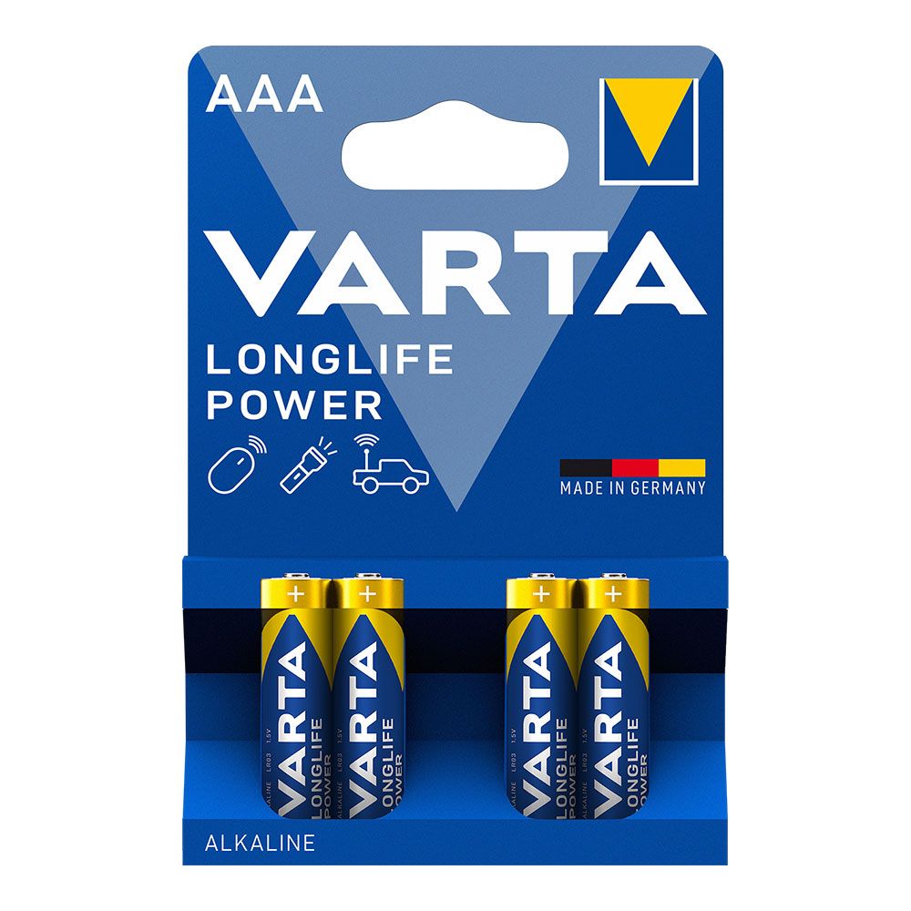 Pilha alcalina longlife power AAA - LR03 (blíster 4 unid.) Ø10,5x44,5mm