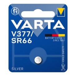 Bateria botão micro prata sr66 - v377 1,55 v ø6,8 x 2,5 mm blister