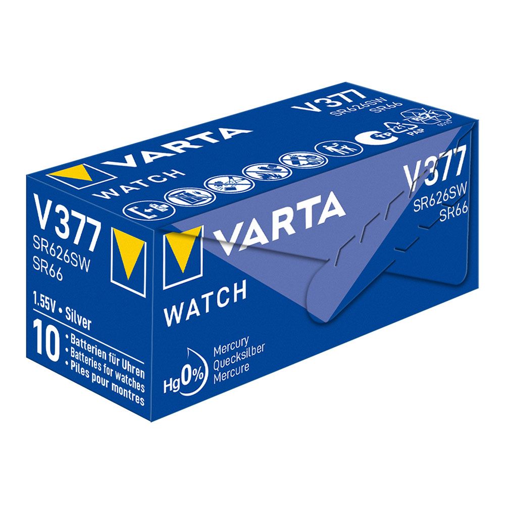 Pilha silver SR66 - V377 1,55 V Ø6,8 x 2,5 mm watch blister - Image 2