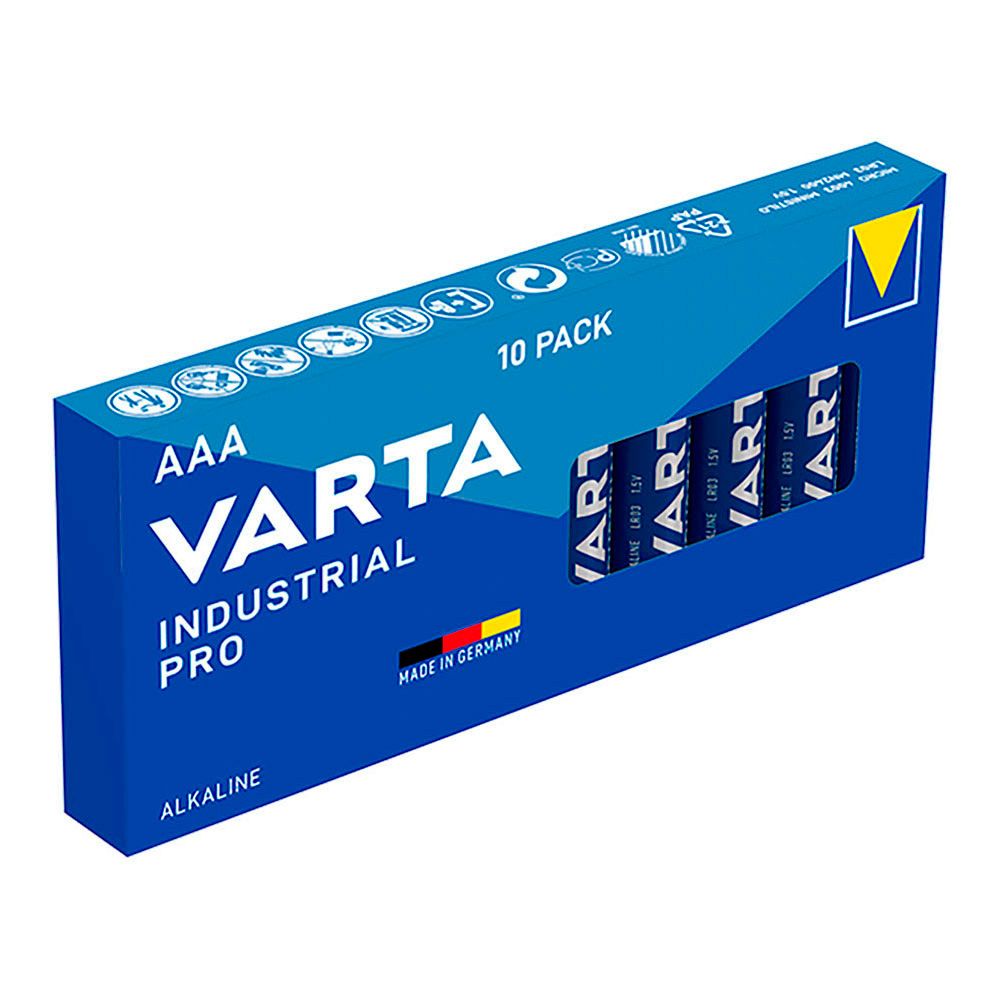 Pack de 10 pilhas AAA LR03 varta industrial PRO Ø10,5x44,5mm - Image 2