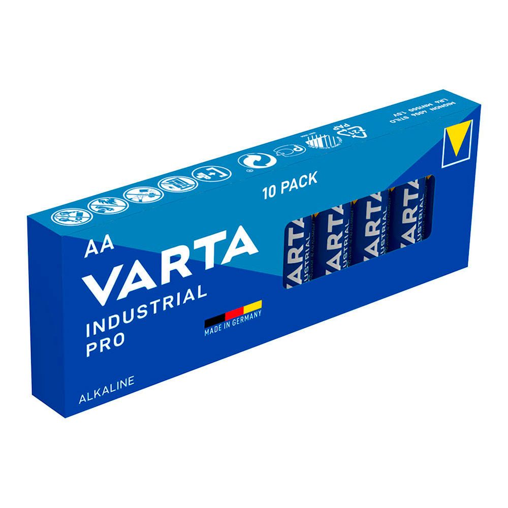 Pack de 10 pilhas AA LR06 varta industrial PRO Ø14,5x50,5mm - Image 2