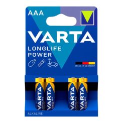 Pilha varta alcalina longlife AAA - LR03 2 tiras (10 blísters 4 unid.) Ø10,5x44,5mm