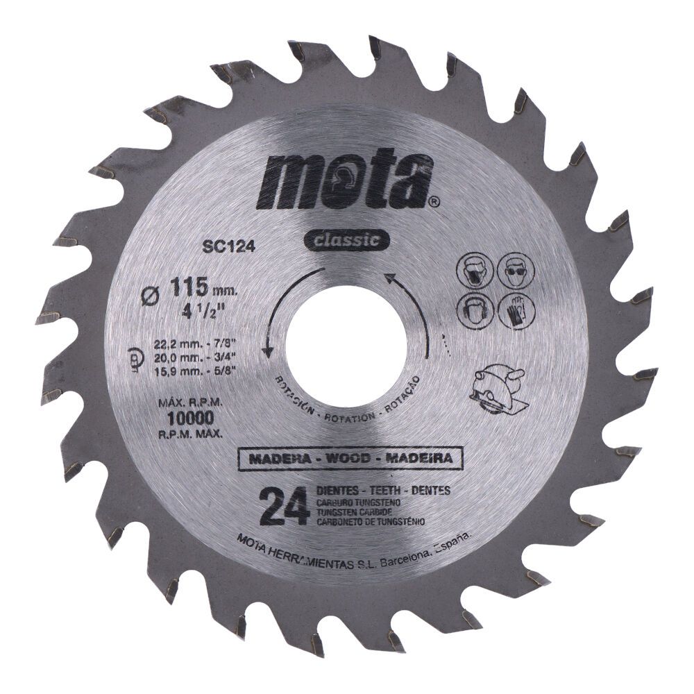 Serra circular widia Ø115 mm 24 dentes