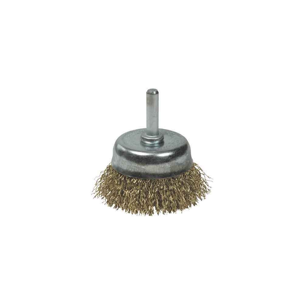 Escova CON espiga aço ondulado Ø50 mm