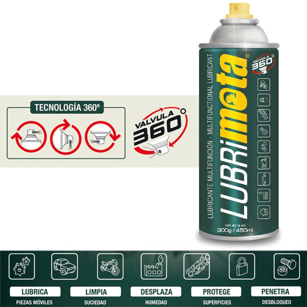 Lubrificante multifunção lubrimota 450ml 300g mota