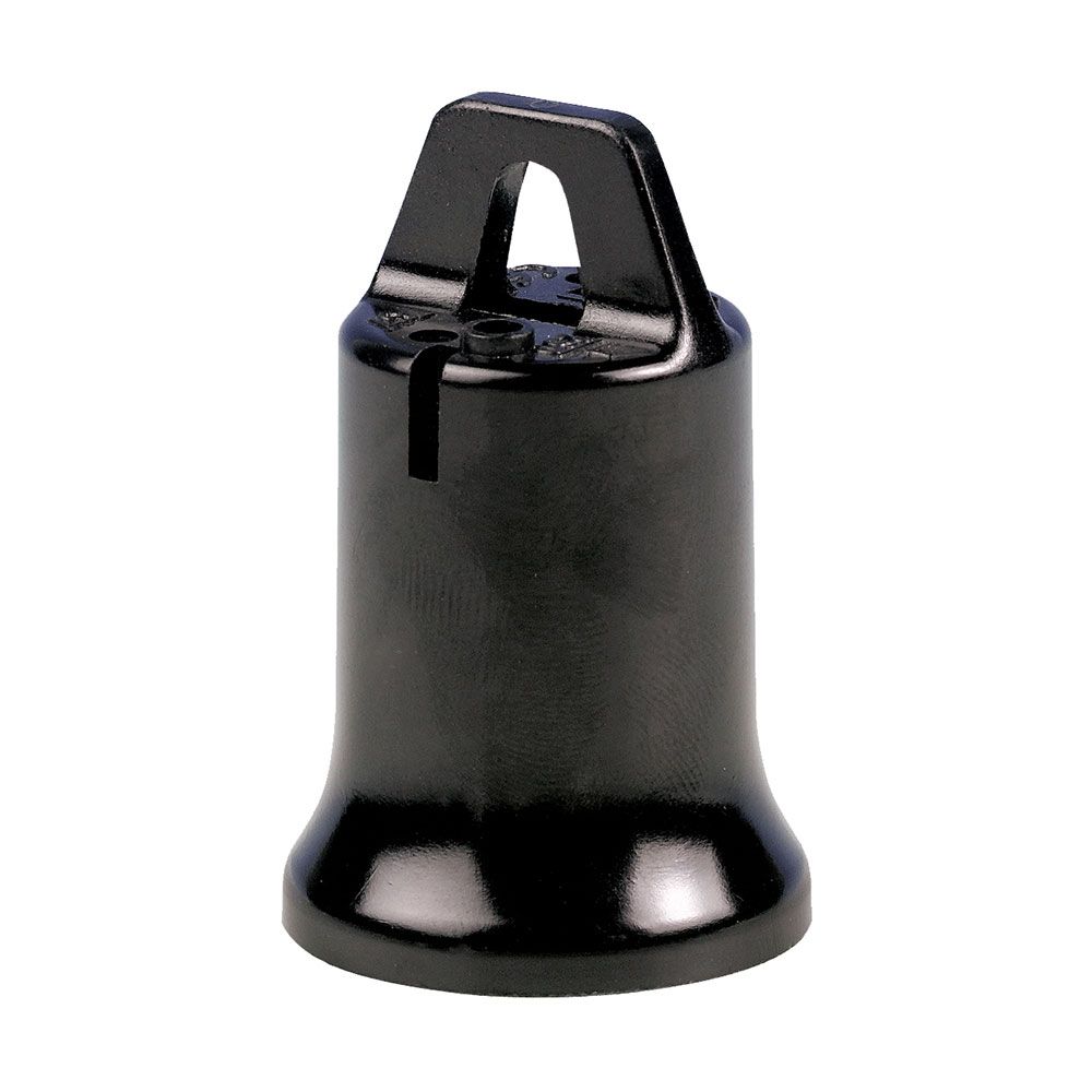 Casquilho E-27 "provisório para obras" preto