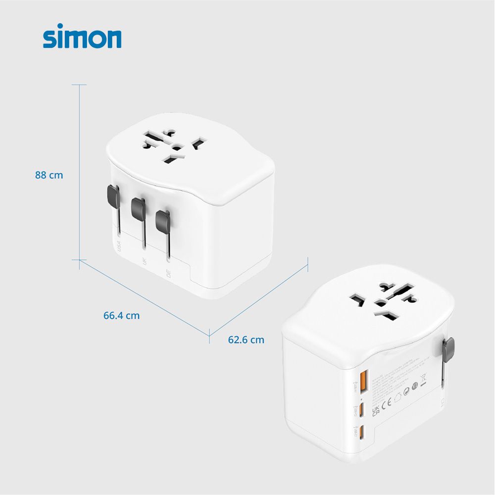 Adaptador viaje universal 3 usb (1a+2c) 20 w - Image 5