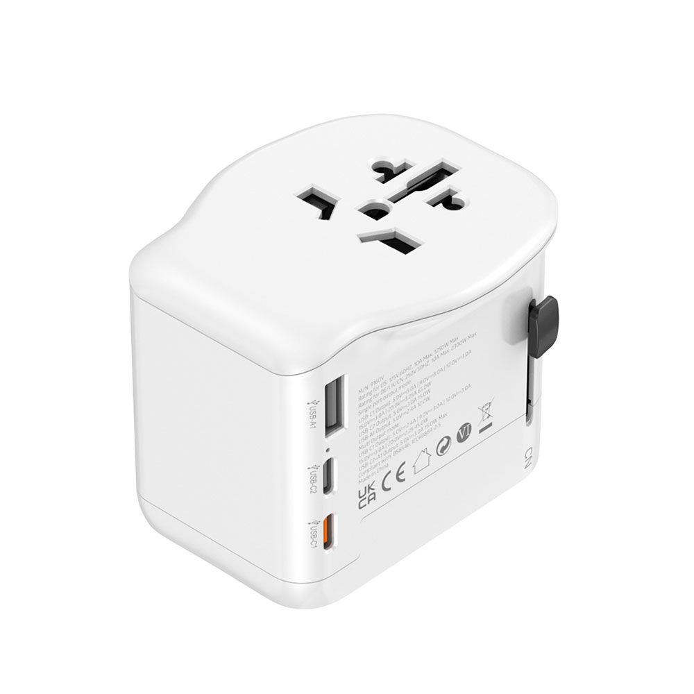 Adaptador viaje universal + 3 usb (1a+2c) 65 w - Image 2