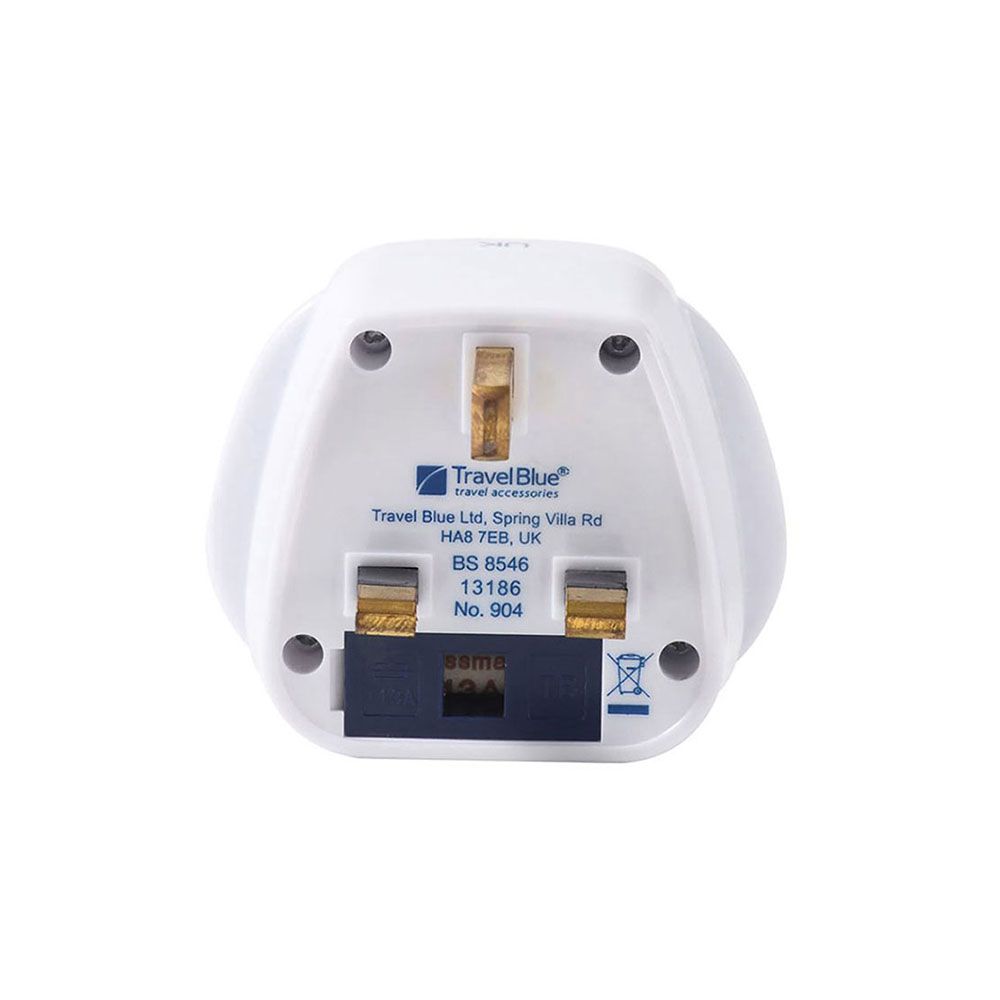 Adaptador de entrada múltipla de todo o mundo para ficha de saída do reino unido, TB-904, travel blue - Image 2