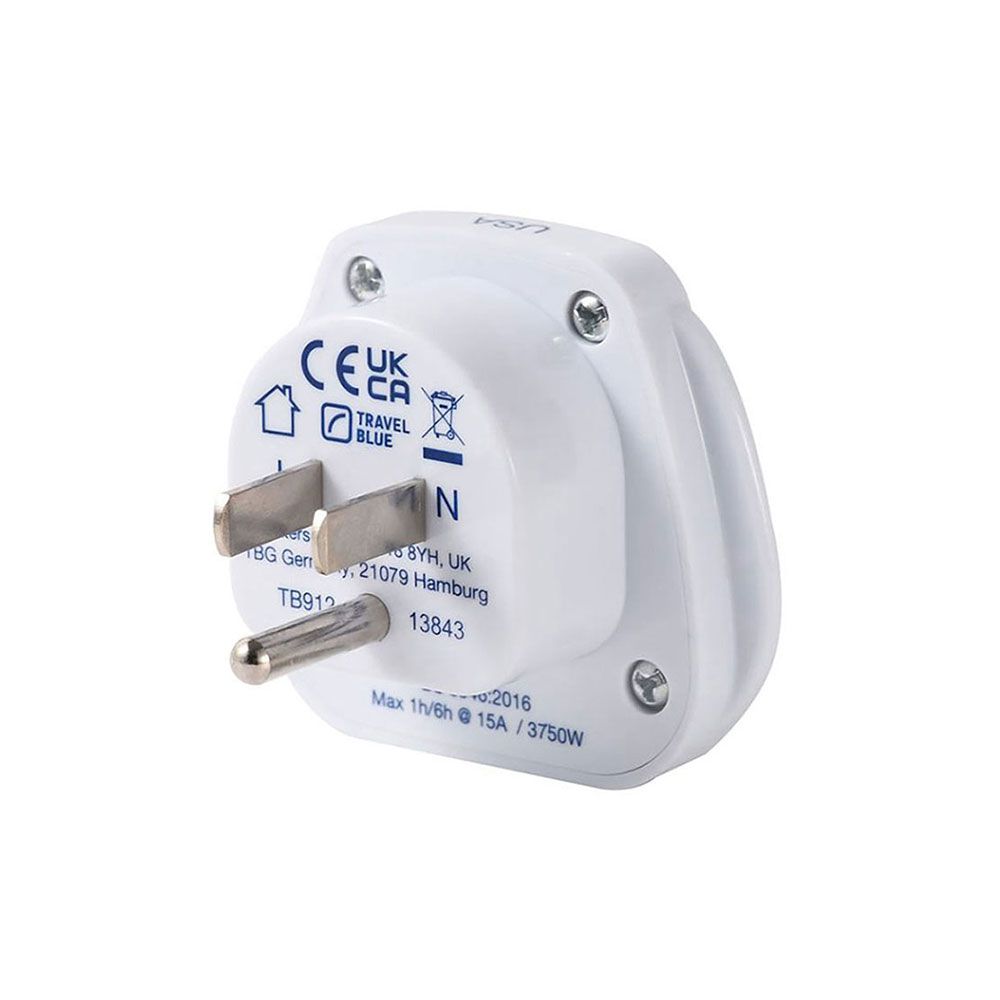 Adaptador de entrada múltipla de todo o mundo para ficha de saída dos estados unidos, TB-912, travel blue - Image 2