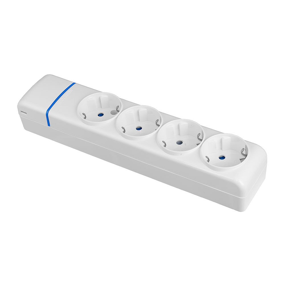 Base múltipla com 4 tomadas 2p+e, 16 a 250 v, sem cabo