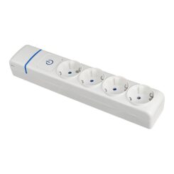 Base múltipla com 4 tomadas 2p+e, 16 a 250 v, sem cabo, com interruptor