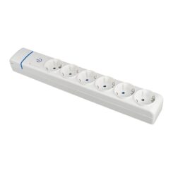 Base múltipla com 6 tomadas 2p+e, 16 a 250 v, sem cabo, com switch